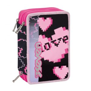 Astuccio Seven 3 zip LOVE HEART |LalibreriadiLucia