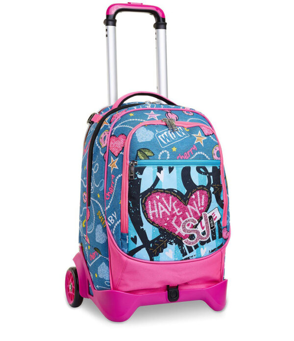 ZAINO TROLLEY 2 RUOTE – SJ GANG – JUST DENIM GIRL – Vendita Libri Online